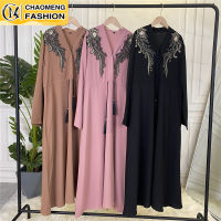 Eid ตะวันออกกลางดูไบ Abaya มุสลิมสำหรับผู้หญิง Hijab ชุด Caftan ตุรกี Kaftan Ramadan อาหรับอิสลามเจียมเนื้อเจียมตัวเสื้อผ้า Maxi Robe