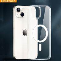 Floveyoo เคสสำหรับ Magsafe ของแท้สำหรับ iPhone 14 13 12 11 Pro X Xs Max XR 8 Plus SE2เครื่องชาร์จแบตเตอรี่ไร้สายแม่เหล็กตลับอะคริลิกใส