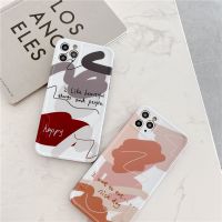 [COD] Ins style English line geometry iPhone13Pro/12pro mobile phone case is suitable for 11XR all-inclusive soft