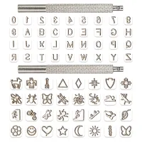 leather embossing tools alphabet clipart