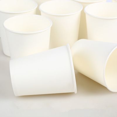 [HOT QIKXGSGHWHG 537] 100ชิ้น/แพ็ค250มิลลิลิตรบริสุทธิ์สีขาวถ้วยกระดาษทิ้งกาแฟชานมถ้วยดื่มอุปกรณ์พรรคซัพพลาย
