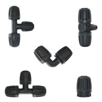 ✠♨ Garden 20mm PE Pipe Connector Lock Nut 20mm To 16mm 4/7mm Reducing Hose Splitter Coupling Tee Elbow End Plug Fittings