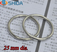 50pcs 25mm Silver Metal Round Type Ring Diy Buckle Handmade Accessories for Bags, Backpack and Handbag Hardwares