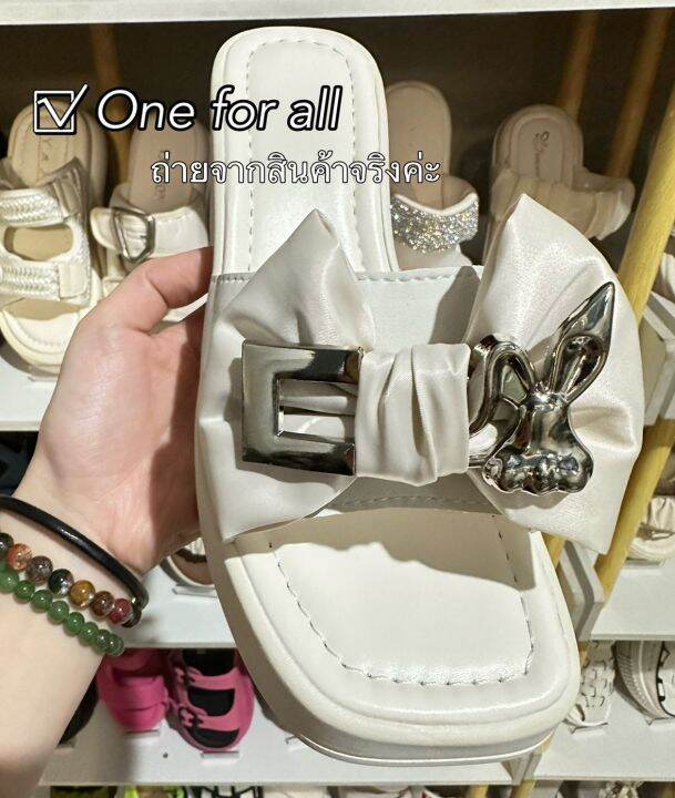 one-for-all-พร้อมส่งจากไทย-tx478-รองเท้าแตะส้นสูง-สูง-9-cm-หนัง-pu-ส้นหนา-หัวสี่เหลี่ยม-เบาใส่สบาย-แฟชั่นสำหรับผู้หญิง