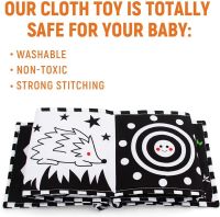 Baby Toys 0 12 Months Black And White High Contrast Sensory Baby Cloth Book Early Learning Newborn Crib Toy Montessori Baby Book