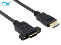 HDTV-A 1.4 19pin Male To HDTV-A Type Female Extension Cable With Screw Hole Can Lock Panel Mount Cable Wires  Leads Adapters