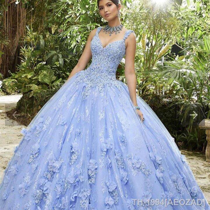 aeozad-vestido-de-baile-quinceanera-azul-claro-com-aplique-decote-em-v-cinta-espaguete-cord-es-vestido-16-cinderela