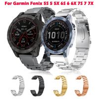 [ladies jewelry]22 26มม. สายสแตนเลสสำหรับ Garmin Fenix 7 7X 5 5X Plus 6 6X Pro 3 HR Epix Gen 2 Quickfit สายนาฬิกา Tactix 7 Pro สร้อยข้อมือ