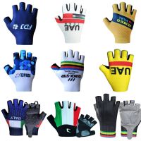 hotx【DT】 2023 Half Cycling Gloves UAE ITALY Road Men Breathable Anti MTB