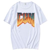 Doom Cum T-shirts For Men And Women Fashion Solid Color Print Streetwear Cotton Oversized