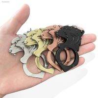 ☁ New Cool Tiger Head Keychain High Quality Creative Alloy Key Ring Outdoor Safety Buckle Self Defense Multifunction Bottle Opener