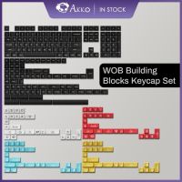 Akko WOB Building Blocks Keycap Set 282-Key MDA Profile PBT Double-Shot ANSI ISO-UK Layout Keycaps สำหรับ MX แป้นพิมพ์เครื่องกล