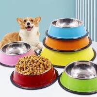 1pc Stainless Steel Pets Feeding Anti-slip Cats Dogs Food Bowls Durable Food Container for Puppy Kitten Pet Supplies