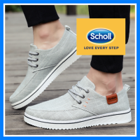 Scholl รองเท้า รองเท้า scholl ผู้ชาย scholl mens รองเท้ารองเท้าผ้าใบ scholl ผู้ชาย กีฬาผ้าใบกีฬา รองเท้าผู้ชายแฟชั่นรองเท้าผ้าใบเดินเล่นรองเท้าสบาย ๆ ฤดูร้อนขับรถกีฬา-2035