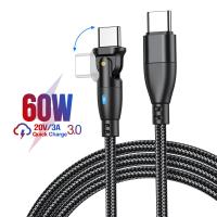 Aufu 100W Usb C เป็น Usb Type C สำหรับสายชาร์จข้อมูล Samsung Macbook Pd Typec ที่ชาร์จ5a สายไฟรวดเร็วสาย Usb-C Usbc