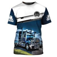 Harajuku appeal summer o neck new truck shirt mens T-shirts 3D truck print Short Sleeve Top Large Pullover