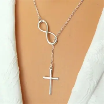 Necklace with cross and on sale infinity