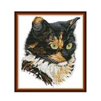 ● Cat 3 cross stitch kit aida 14ct 11ct count print canvas cross stitches needlework embroidery DIY handmade