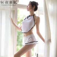 Long night sexy lingerie female uniform temptation three point belly pocket nightdress sexy passion suit 1385 + 1063 7EFL