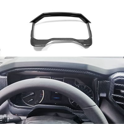 1 PCS Car Dashboard Instrument Panel Cover Trim Replacement Parts for Toyota Tundra 2022 2023 Interior Accessories ABS Carbon Fiber