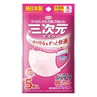 Kowa 3D Mask CTP Pink Color Size S 5pcs. โควะหน้ากากอนามัย3มิติซีทีพีสีชมพูไซส์เอส 5ชิ้น