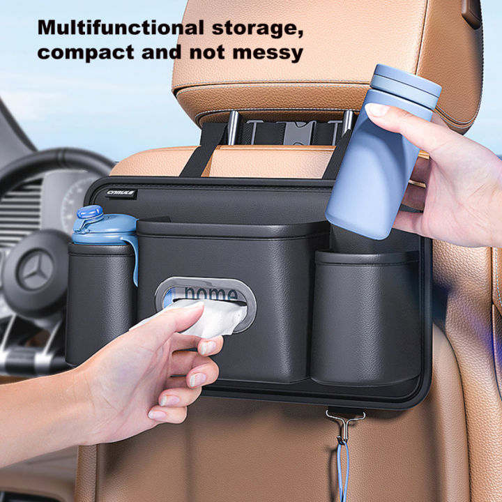 Car Seat Back Storage Hanging Box Cup Holder Tissue Box Under Seat Storage Box  Auto Back Seat Bag Decoration Accessories