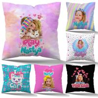 【CW】Like Nastya Print Pillow Case Kawaii Girls Bedroom Pillowcase Home Sofa Chair Car Cushion Covers Decoration Lovely Gifts 45*45cm