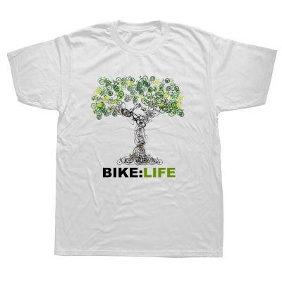 Funny Bike Life Tree T Shirts Graphic Cotton Streetwear Short Sleeve Birthday Gifts Summer Style Bicycle T shirt Mens Clothing XS-6XL
