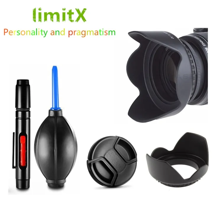 49mm Lens Hood / Cap / ing pen / Air Blower Pump for Canon EOS M5 M6