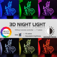 อะนิเมะปีศาจฆ่า Kochou Shinobu รูป Led 3D ไฟกลางคืนมังงะหุ่นโคมไฟเด็กเด็กของขวัญห้องนอนตกแต่งกลางคืน