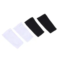 2Pairs Soccer Shin Guard Socks Breathable Soccer Shin Guard Sleeves Shin Pads Holder for Kicking Ball Running Cycling