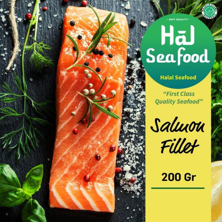 Salmon Fillet 180200 Gram HalSeafood Lazada Indonesia