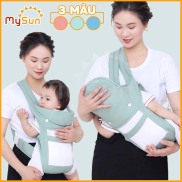 Địu vải lưới cho em bé sơ sinh 4 tư thế đi xe máy có đỡ cổ an toàn MySun