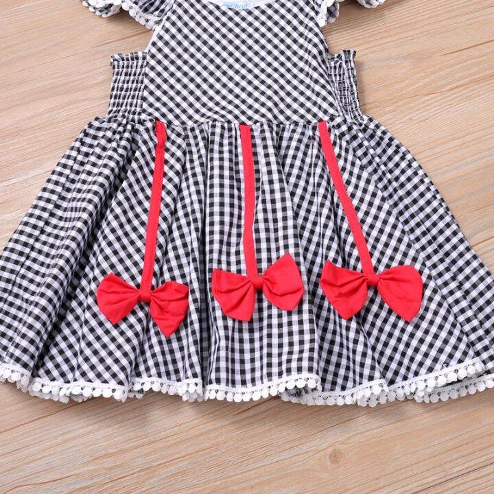 humor-bear-summer-girls-plaid-dress-bow-lace-sling-sleeve-student-dress-party-princess-baby-kids-clothing