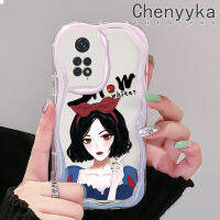 เคส Chenyyka สำหรับ Xiaomi MI Redmi Note 11 11S Poco M4 Pro 4G เคสลายสาวหิมะขาวสวยขอบเนื้อครีมกันกระแทกแบบใสนิ่มเคสมือถือโปร่งใสลายกล้องถ่ายรูปที่สร้างสรรค์เคสซิลิกาเจลฝาครอบป้องกัน