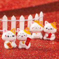 น่ารัก Cat เครื่องประดับสัตว์ Miniature Figurines สำหรับเด็กทารกตุ๊กตาแมวเดสก์ท็อปรถตกแต่งของขวัญปีใหม่ Home Decor