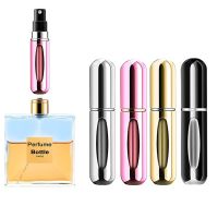 4pcs 5ml Perfume Atomizer Portable Mini Liquid Container for Cosmetics Metal Aluminum Pump Spray Empty Bottle Refillable Travel Travel Size Bottles Co