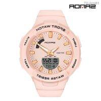 ⌚ นาฬิกา Three 6005 new candy color movement SANDA double show the student individuality luminous week calendar watch men and women