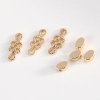 【cw】 14K bag gold hollow embossed Chinese knot pendant Tassel Earrings rice oval beads for DIY necklaces earrings accessorie ！