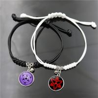 Sharingan Eye Rope Bracelet Charm Anime Uchiha Clan Rinnegan Kakashi Cosplay Jewelry Handmade Braided Bracelet Adjustable