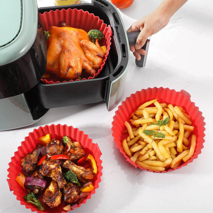 non-stick-airfryer-basket-grill-pan-round-liner-baking-tools-baking-tray-airfryer-pot-silicone-tray-reusable-tray