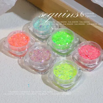 Green Color Nail Glitter Sequin Nail Flakes for Nail Art Decoration - China  Nail Sequins and Festival Glitter price