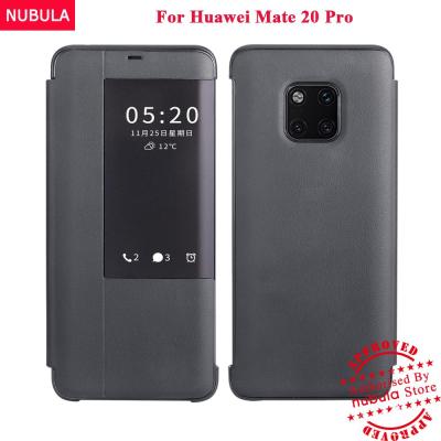 NUBULA สำหรับ Huawei Mate 20 Pro สมาร์ท CasingLuxury Clamshell หนัง Huawei Mate20 Pro Smart Clear ช่องดูหน้าจอเคสแบบพับปิดได้สำหรับ Huawei Mate 20 Pro