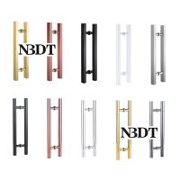 ℗ Stainless Steel Square Round Bar Pull Entry Glass Door Back to Back Rose Gold Matte Black White Brushed Steel