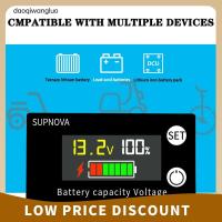DAOQIWANGLUO เกจวัดแรงดันไฟฟ้ารถยนต์มอเตอร์ไซค์ DC 8V-100V ไฟ12V 24V 48V 72V PO4ชีวิตลิเธียม