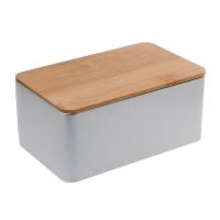 [Fenglin-la] กล่องเก็บของ กล่องเก็บของทั่วไป กล่องเก็บของสแตนเลส กล่องเก็บของฝาไม้