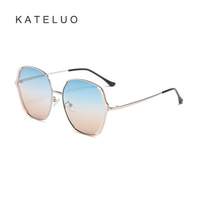 【 Box】KATELUO 329แว่นตากันแดดผู้หญิง Polarized UV400 Gradient เลนส์แฟชั่นสุภาพสตรี Retro แว่นตากันแดด Retro Retro แว่นตาผู้หญิง