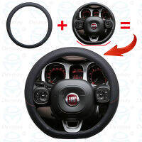 100 DERMAY ยี่ห้อหนังรถพวงมาลัยฝาครอบล้อลื่นสำหรับ Fiat Panda อุปกรณ์รถยนต์