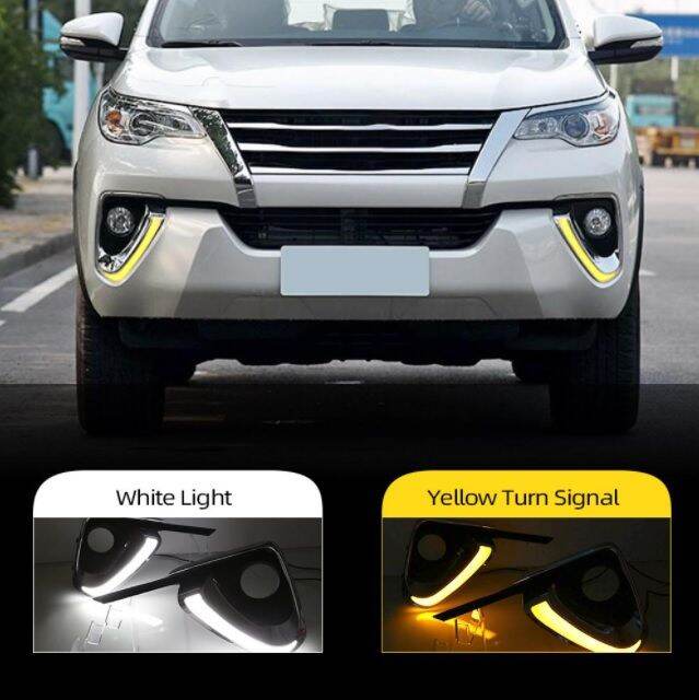 Toyota Fortuner LED DRL Fog light cover 2 color 2016-2019 | Lazada PH