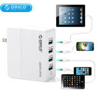 ORICO ปลั๊กอัจฉริยะพร้อมเทคโนโลยีการชาร์จ4พอร์ตเครื่องชาร์จติดผนัง USB สำหรับโทรศัพท์/แผ่น-สีดำ/สีขาว